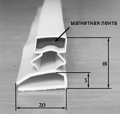 Die Struktur des Dichtungsgummis an den Türen des Samsung-Kühlschranks Kühlschranktürdichtung mit Magnetband