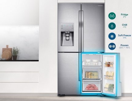 Le congélateur côte à côte peut stocker des aliments à -24 ° C Le congélateur côte à côte peut stocker des aliments à -24 ° C