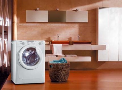 Appearance of the Kandy washing machine Kandy washing machine in the interior