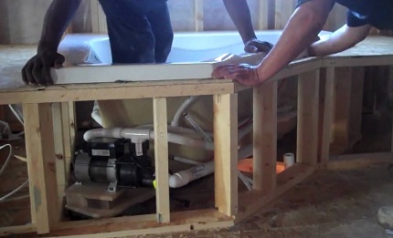 Paghahanda para sa pag-install ng isang frame para sa isang paligo sa spa Ang konstruksiyon ng mainit na tubo