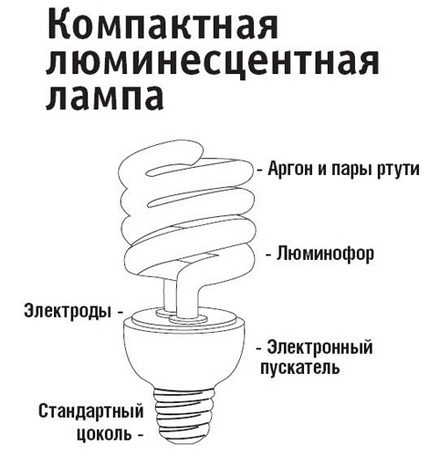 Compact luminescent structure The device of compact fluorescent lamps