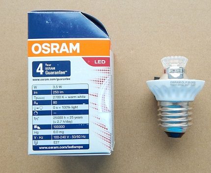 Inside, the product design is assembled in good faith Osram E27 LED Bulbs