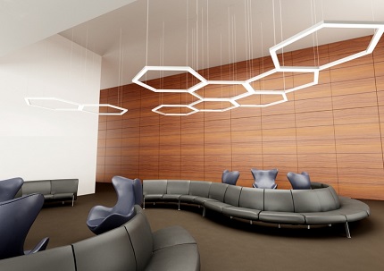 Conception de suspension led modulaire Conception d'éclairage originale