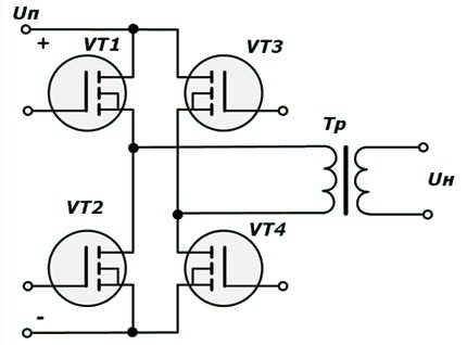 Node circuit na may apat na pangunahing transistor Inverter circuit circuit