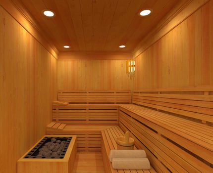 LED lighting in the sauna LED lighting in the sauna