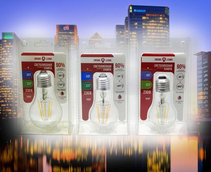 Practical filament lamps in various shapes Lisma LED filament lamps