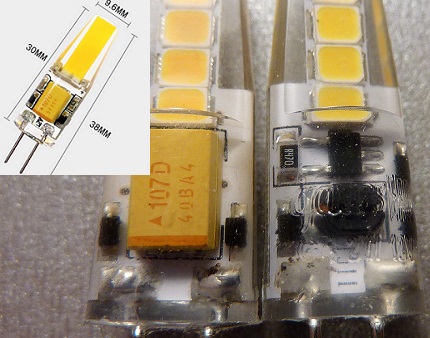 LED lighting fixture G4 lamp unit