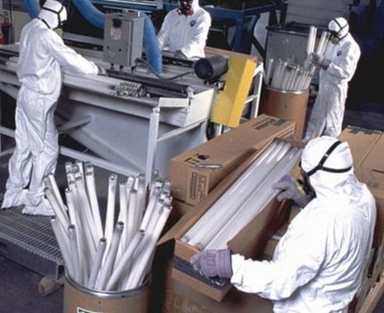Recyclage en combinaisons et masques de protection Recyclage des lampes