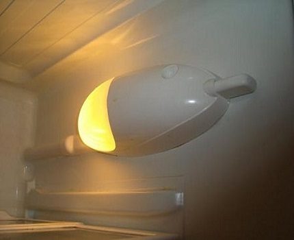 Light bulb as part of a block Control block