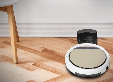 Cleaning with a robotic vacuum cleaner ILife V5s Robot Vacuum Cleaner