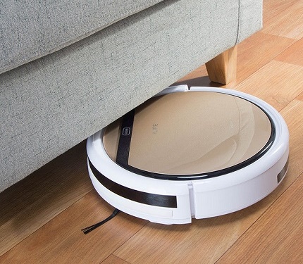 Robot dusting under furniture on legs Convenient for cleaning under furniture iLife V5s form