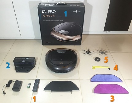 مجموعة كاملة من روبوت المكنسة الكهربائية iClebo Omega series خيارات iClebo أوميغا