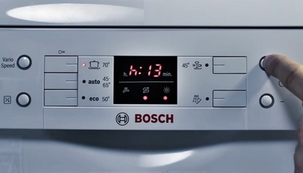 Контролен панел за съдомиялна машина на Bosch часовник