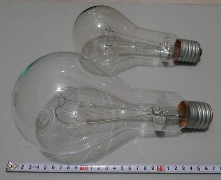 Conventional light bulbs are often used for home. Incandescent lamps of different sizes
