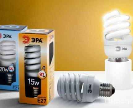Manufacturer specifications indicate packaging Fluorescent lamps from different manufacturers