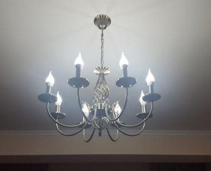 For one chandelier, you need to select the same type of light bulbs LED lamps in the chandelier