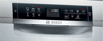 BOSCH elektroniskais trauku mazgājamās mašīnas displejs BOSCH elektroniskais trauku mazgājamās mašīnas displejs