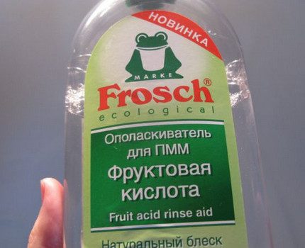 Средство за изплакване Frosch за съдомиялни машини Средство за изплакване Frosch за съдомиялни машини