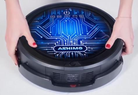 Stylish appearance of the robot cleaner The appearance of a robotic vacuum cleaner