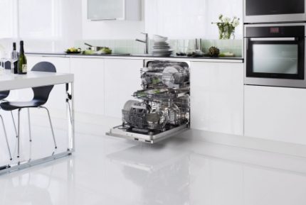 When choosing, you should pay attention to noise Dishwasher selection