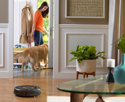 Robot akan membantu membersihkan bulu setiap hari Pembersih vakum robot di rumah dengan haiwan