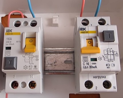 Прагът е посочен на RCD RCD маркировка на предния панел