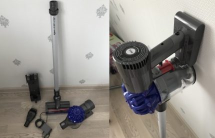 Pemasangan Dinding Dock Pembersih vakum tempat letak kenderaan Dyson v6
