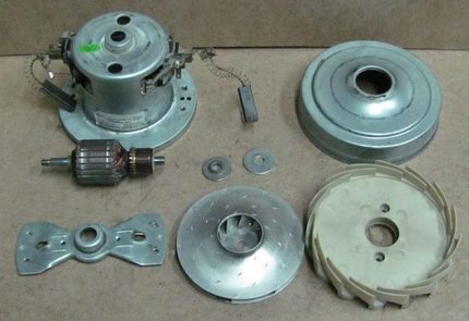 Having no experience completely disassembling the engine is quite difficult Samsung disassembled vacuum cleaner motor