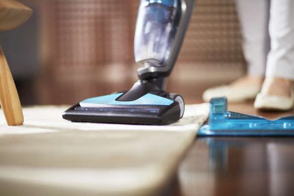 Vertical Vacuum Cleaner in action Vacuum Cleaner