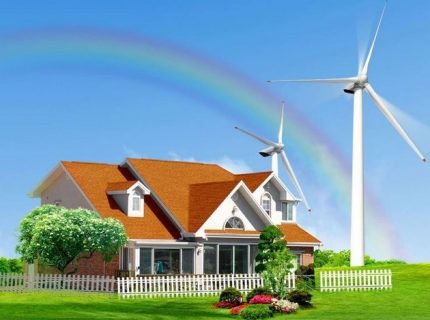 The horizontal arrangement of the rotor Home wind generator