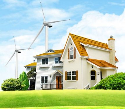 The noise of running windmills scares birds away Power plant for home