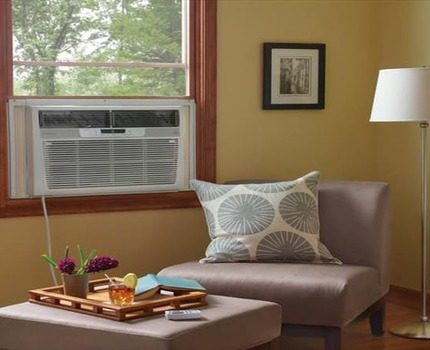 Window version of the air conditioner in the interior Window air conditioner