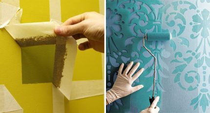 Pagguhit ng stencil Latex pintura