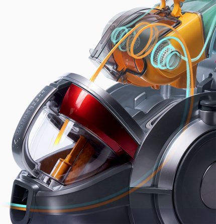 Skim operasi dan pembersih vakum turbo siklon peranti Sistem Turbosiklon