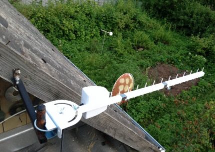 Design fait maison monté sur le toit Configuration de l'antenne