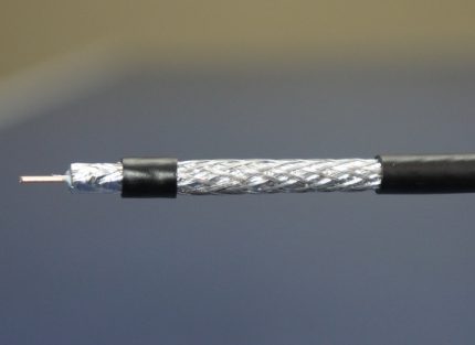 Câble coaxial tressé et gaine Type de fil coaxial