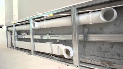 Installation of plastic ducts Installation of plastic ducts