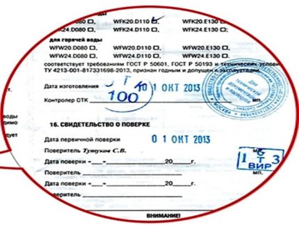 Water meter technical data sheet Water meter technical data sheet