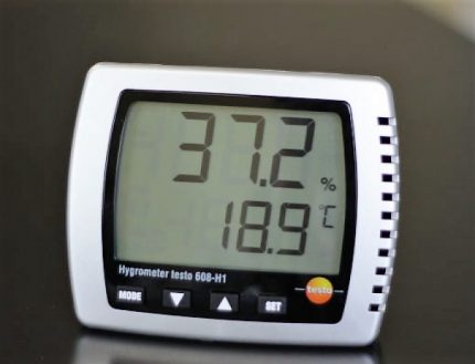 Electronic hygrometer with warning system Hygrometer with warning system