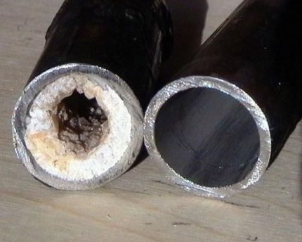 Tuyaux bouchés en violation du mode d'emploi Conduite d'eau bouchée