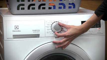 Lavage d'Electrolux Le choix des modes de machine à laver