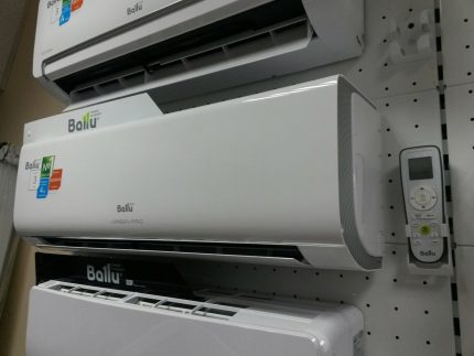 Ballu splits at the exhibition stand Ballu i Green Pro Series Air Conditioner