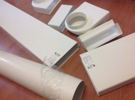 Ventilation pipes can be of various shapes Quadrangular plastic pipes for ventilation