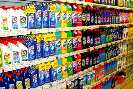 Variety of household chemicals Household chemicals