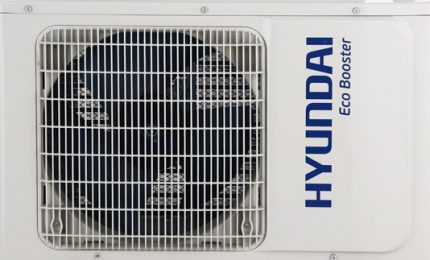 External block split system Hyundai H AR21 07H Front side of outdoor unit