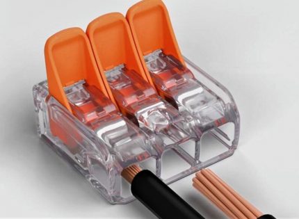 Clear plastic terminal block housing