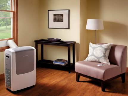 Indoor air cooling with mobile air conditioning Air conditioning