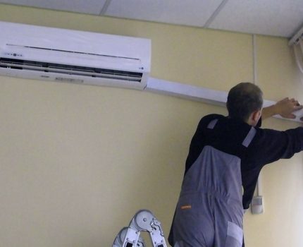 Installation and connection of an air conditioner Installation of a split system