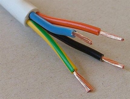 Câble à code couleur Fil électrique PVA