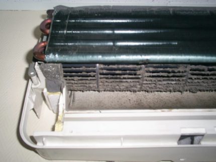 Contaminated equipment filters Contaminated indoor unit split system